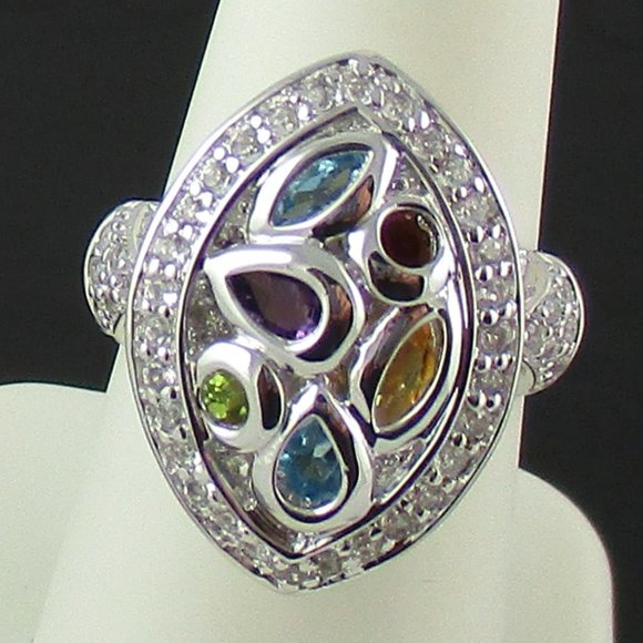 Victoria Wieck 2.14ct Multigem Mosaic Overlay Ring - Picture 2 of 7